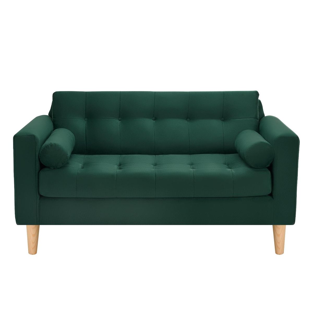 BODEVIR - Sofa Retro 2C+1+1 Felpa 05 Verde Botella