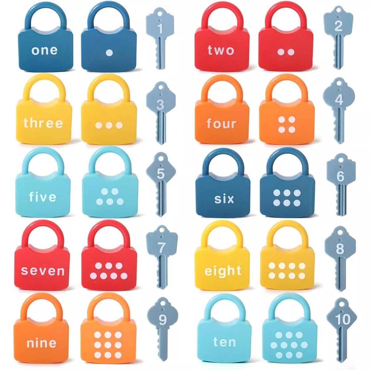 KUANGYE - Set De Candados Aprender Los Números