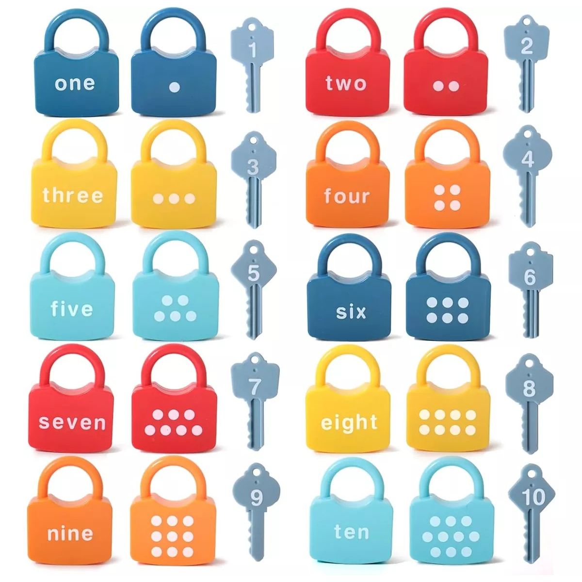 KUANGYE - Set De Candados Aprender Los Números