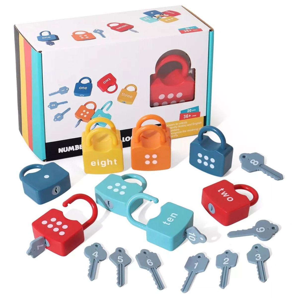 KUANGYE - Set De Candados Aprender Los Números