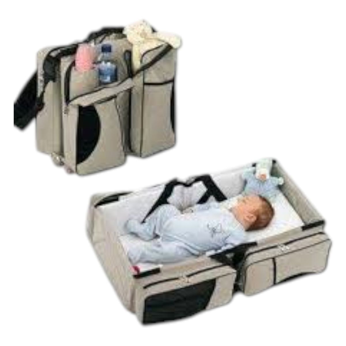 INVENCIBLE - BOLSO MATERNAL BEBE CAMBIADOR PORTATIL PAÑALERA 4 EN 1 NC18