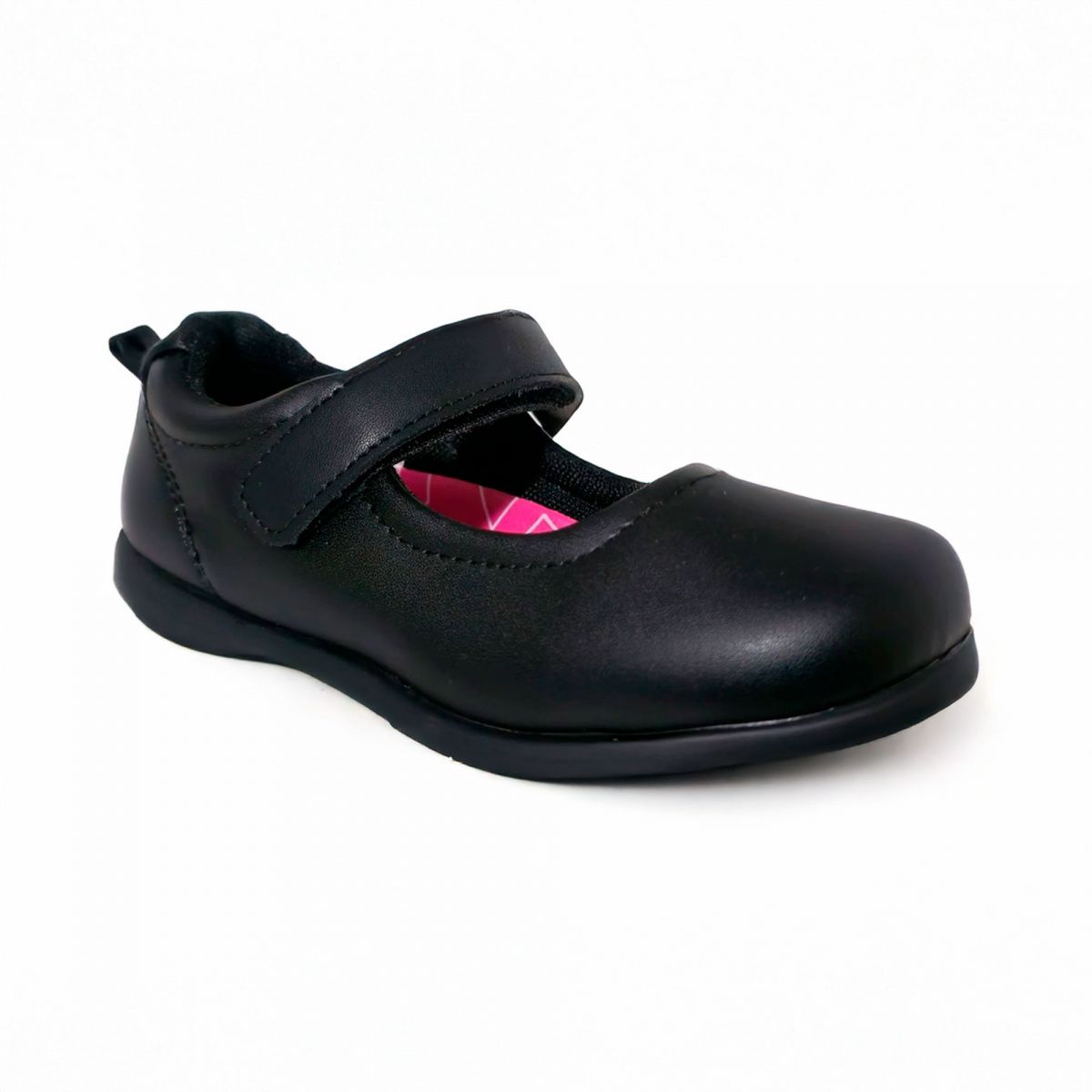 ARMONIA - Zapato Escolar De Cuero Para Niña Ajuste Velcro Negro 28 al 41 - 7504