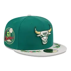 NEW ERA - Gorra 59Fifty NBA Chicago Bulls Novelty Holly Green Med