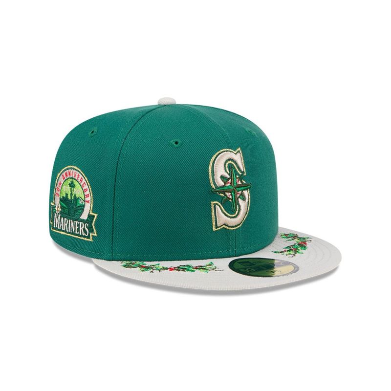 NEW ERA - Gorra 59Fifty  MLB Seattle Mariners Novelty Holly Green Med