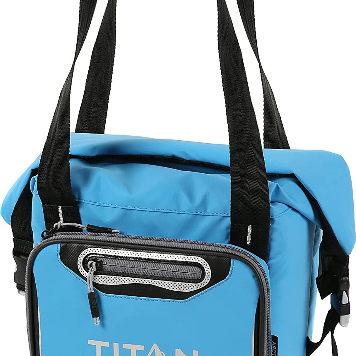 TITAN - Cooler Deep Freeze 12 Latas Plegable Celeste Titan