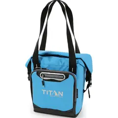 TITAN - Cooler Deep Freeze 12 Latas Plegable Celeste