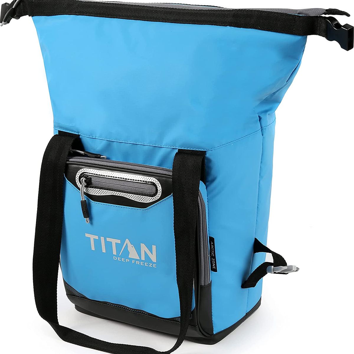 TITAN - Cooler Deep Freeze 12 Latas Plegable Celeste Titan