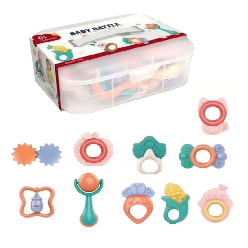 GENERICO - Set 10 De Lindo Sonajeros Y Pelota Para Bebés