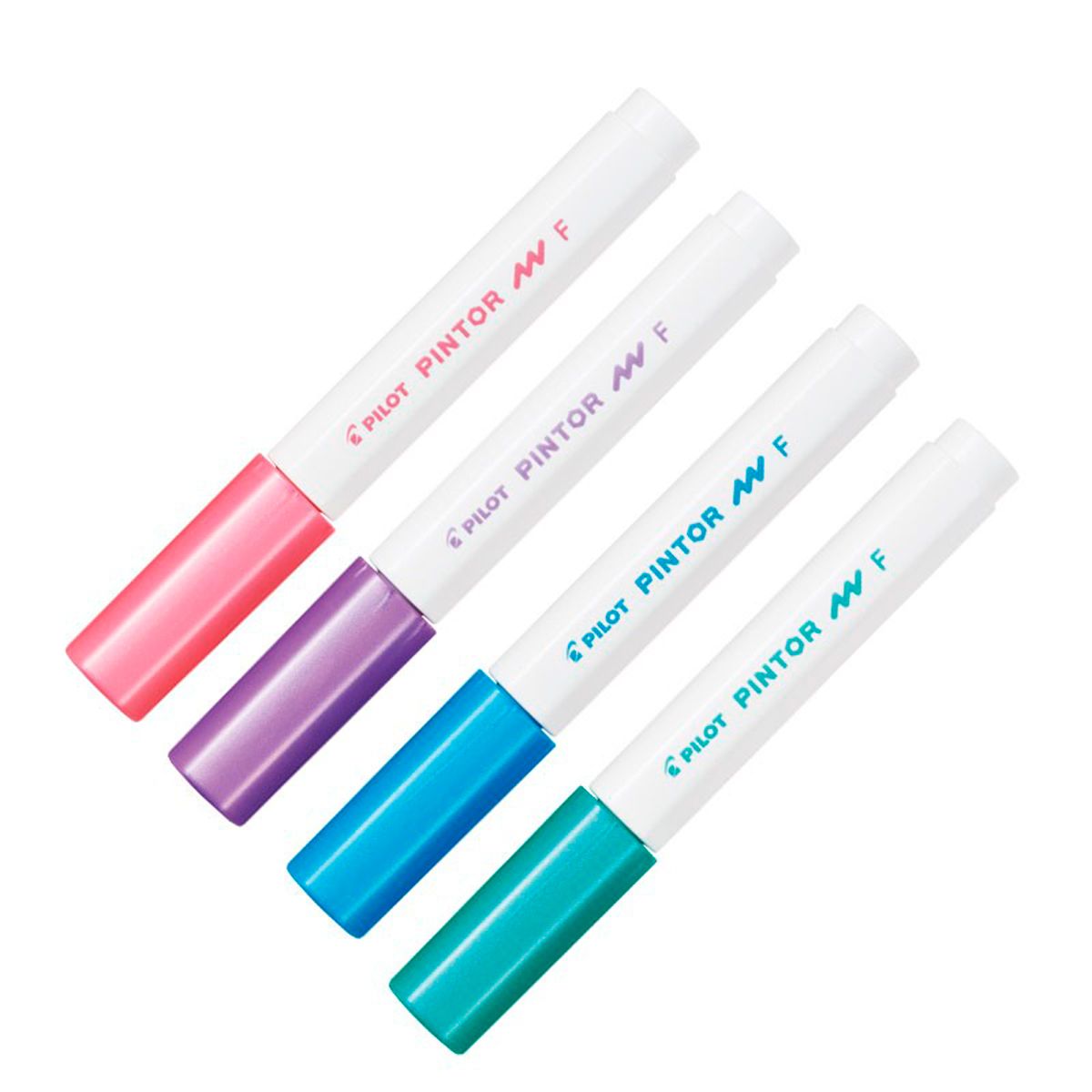 PILOT - Set Pintor Metalico Punta Fina 4 Colores