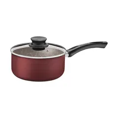 TRAMONTINA - Olla Paris con Antiadherente y Tapa de Vidrio 18 cm 2,1L