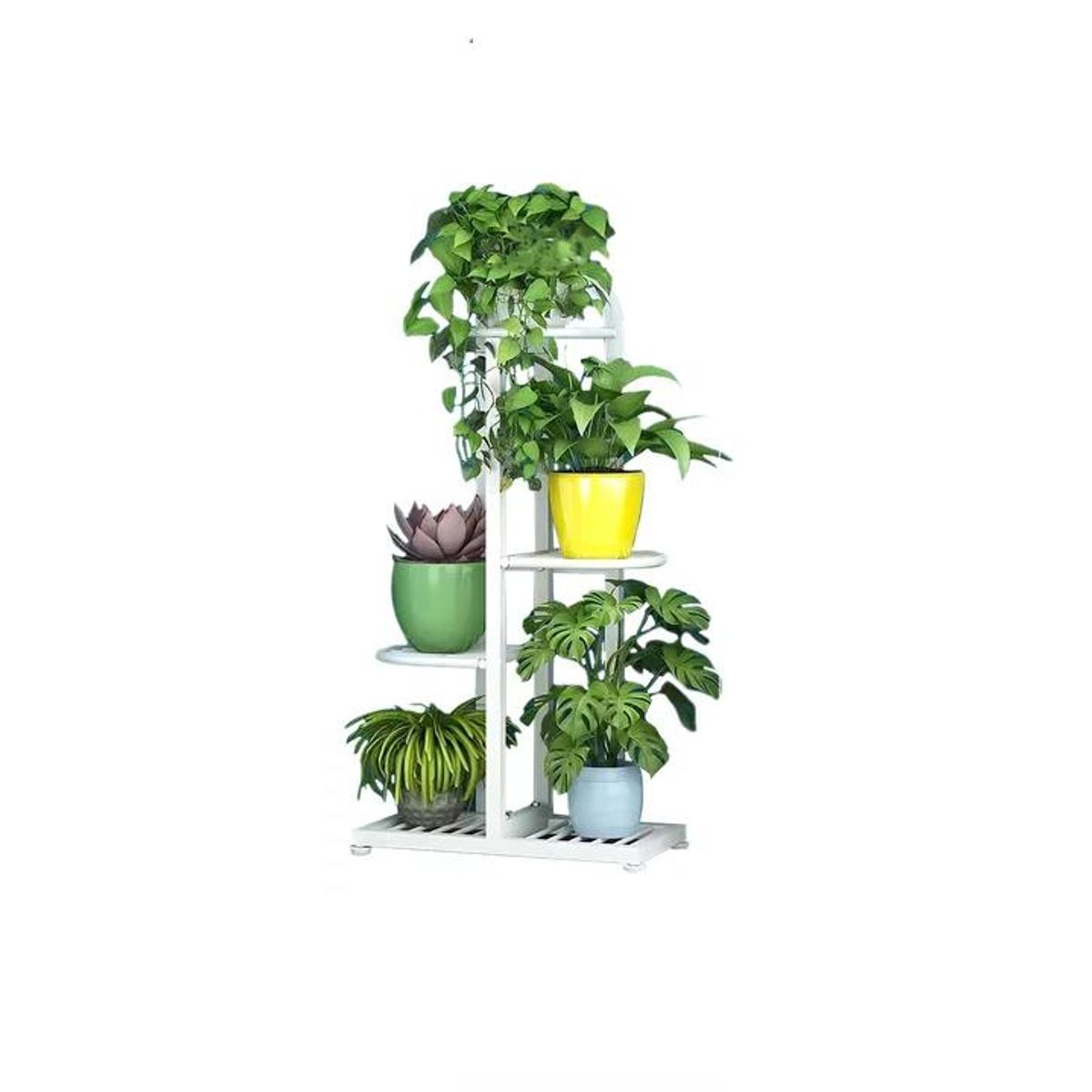 GENERICO - Porta Macetero Soporte para 5 Macetas Estante Metálico Jardín