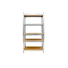 GENERICO - Pack 2 Estantes Metálicos 180x90x40cm Organizador Aspor Plata 5 Niv