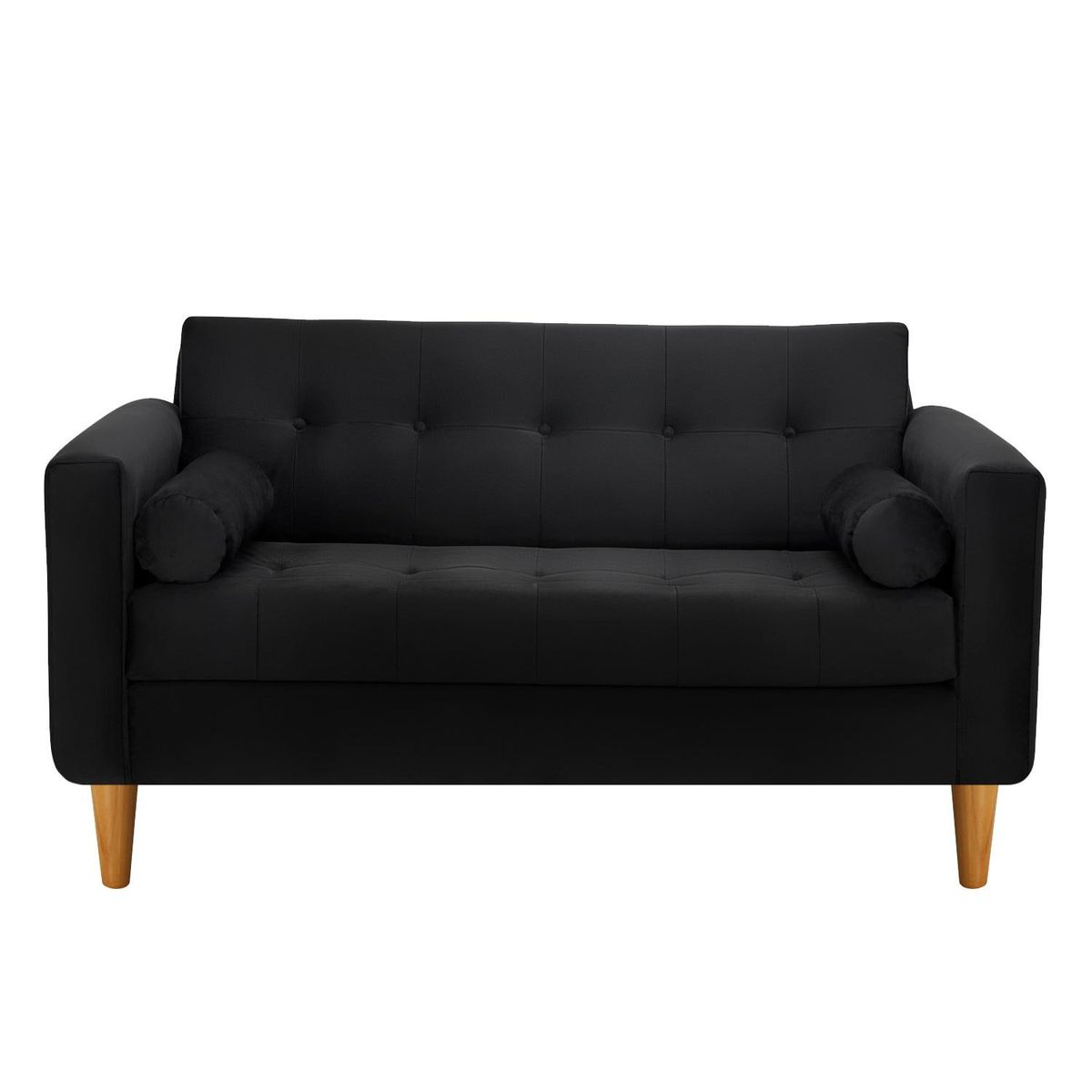 BODEVIR - Sofa Retro 2C Felpa 04 Negro