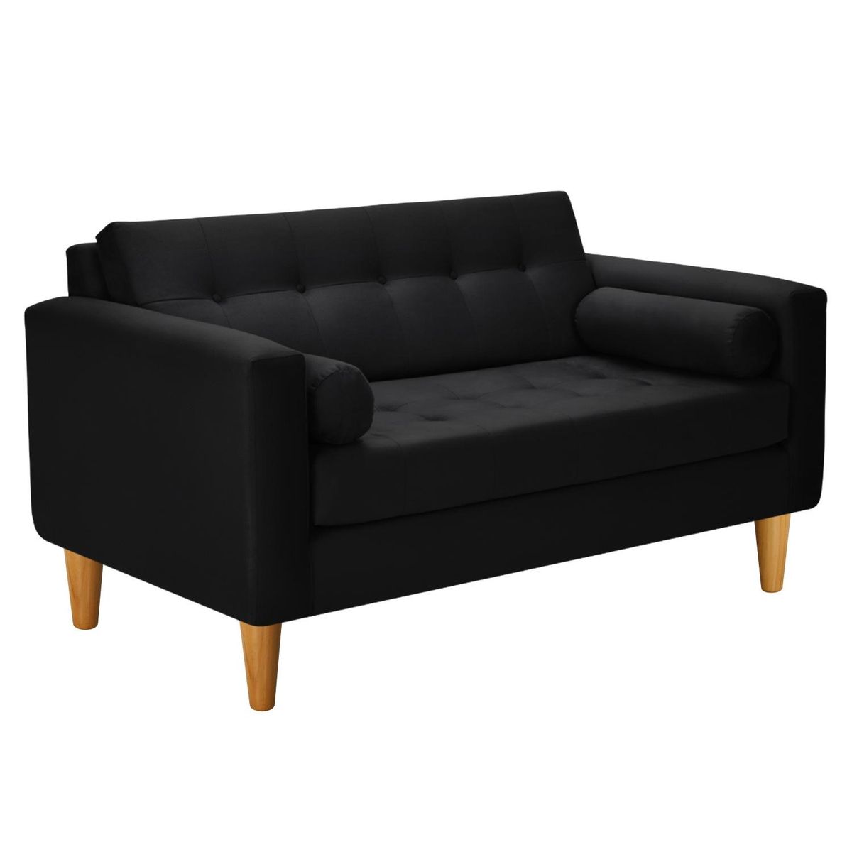 BODEVIR - Sofa Retro 2C Felpa 04 Negro