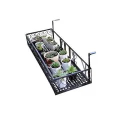 GENERICO - Jardinera Exterior Barandilla para Balcón 50x20x12cm