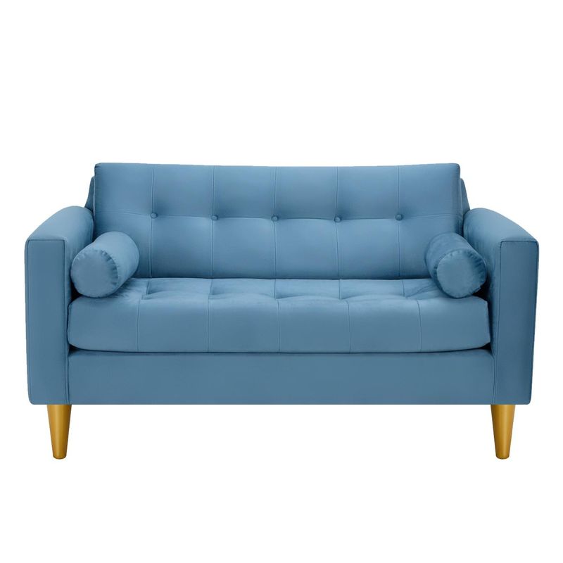 BODEVIR - Sofa Retro 2C Felpa 01 Azul Petroleo