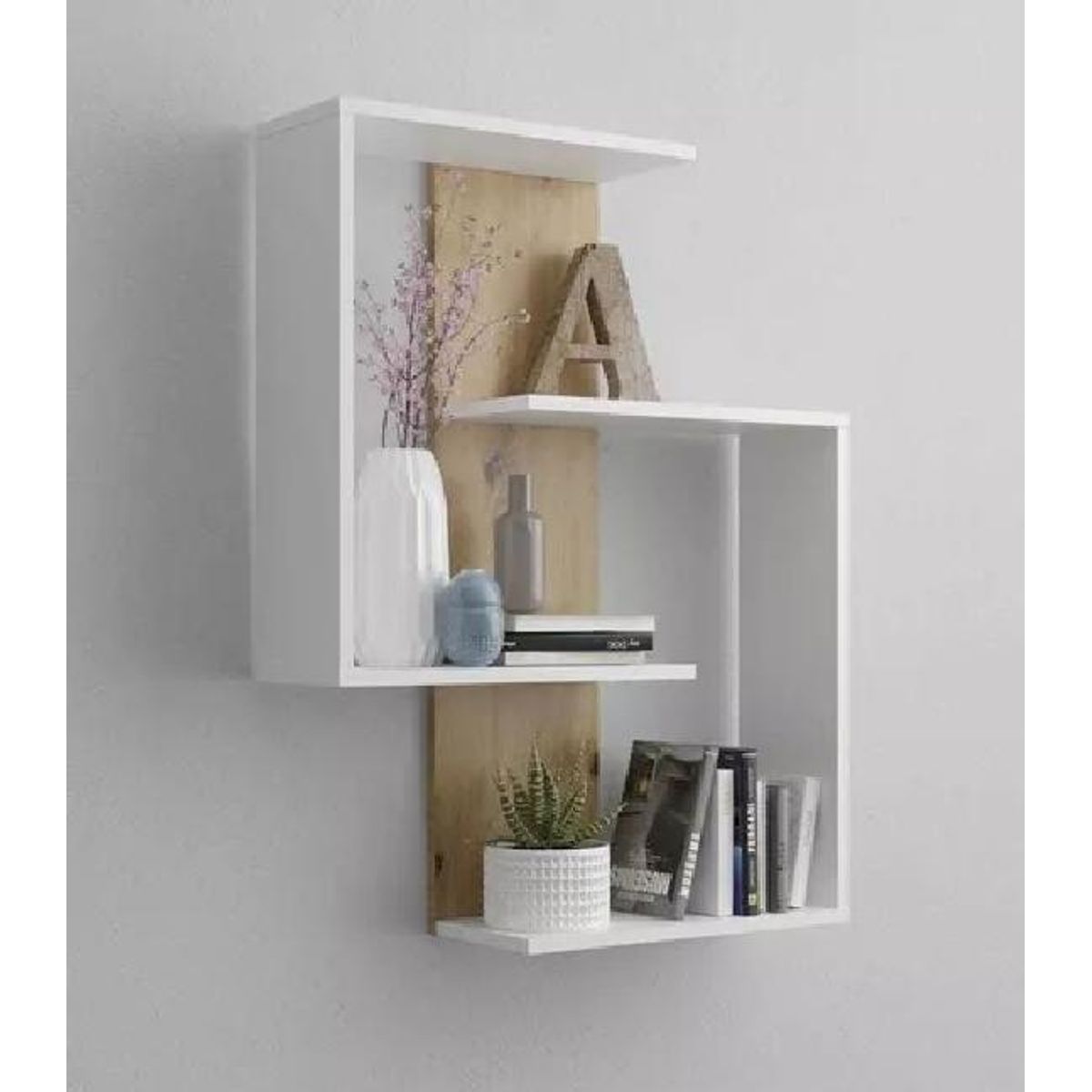 GENERICO - Repisa Moderna Minimalista Flotante Blanco