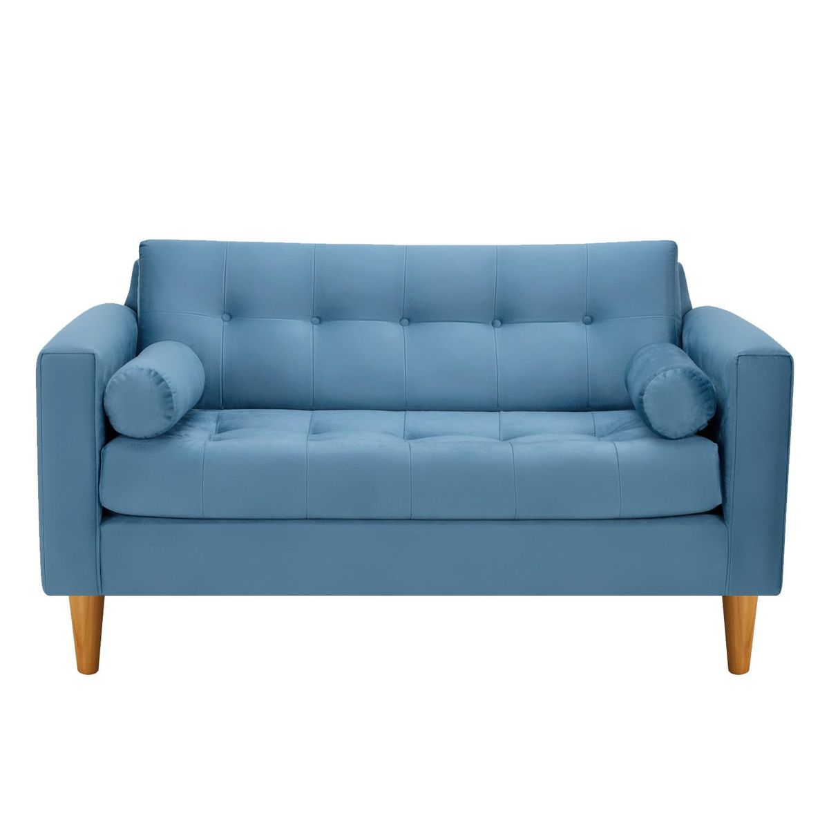 BODEVIR - Sofa Retro 2C Felpa 04 Azul Petroleo