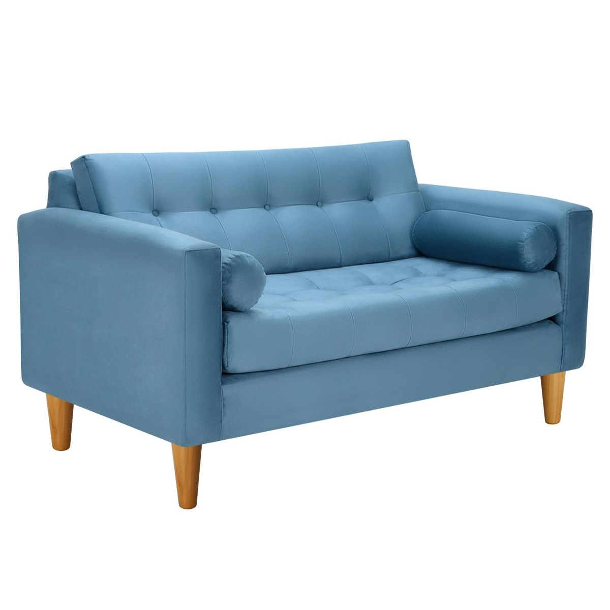 BODEVIR - Sofa Retro 2C Felpa 04 Azul Petroleo