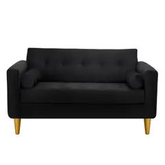 BODEVIR - Sofa Retro 2C Felpa 01 Negro