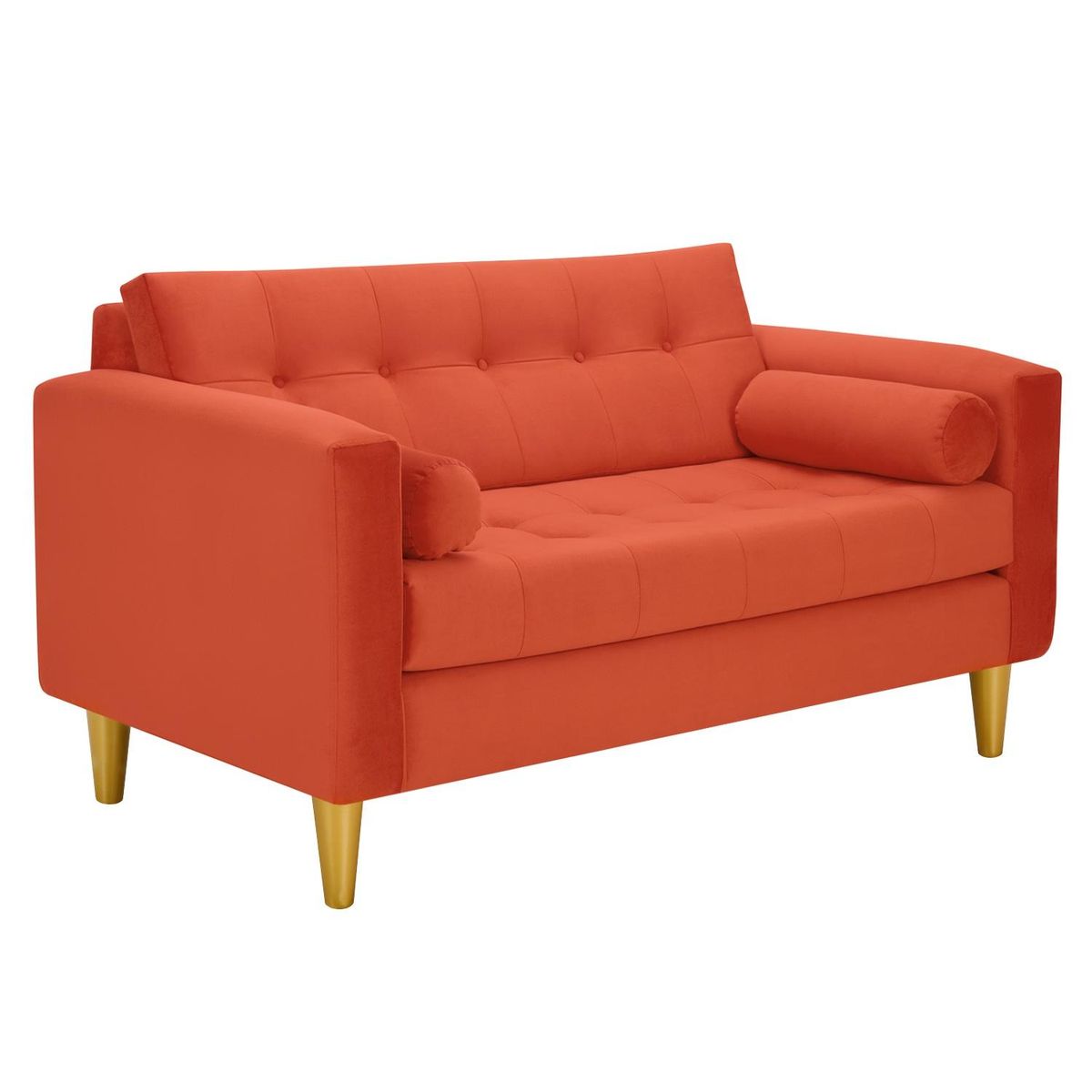 BODEVIR - Sofa Retro 2C Felpa 01 Naranja