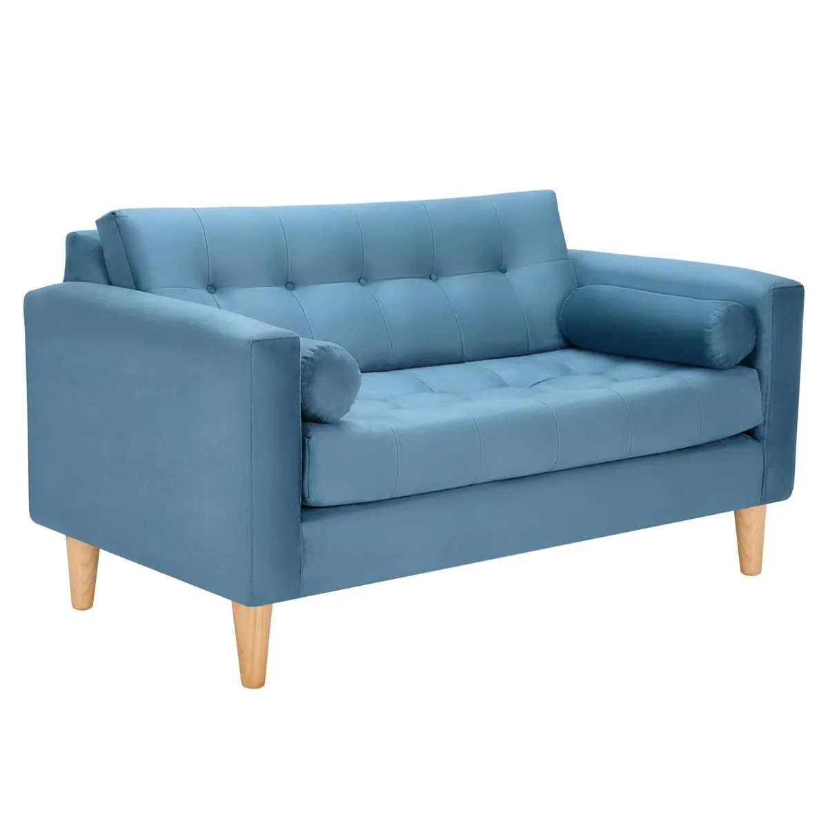 BODEVIR - Sofa Retro 2C Felpa 05 Azul Petroleo