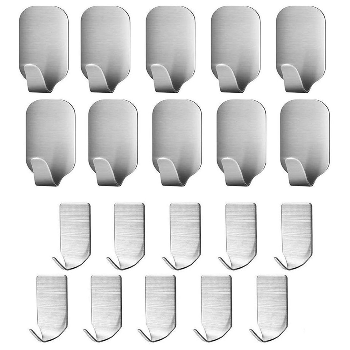 GENERICO - 20 Piezas Ganchos Adhesivos  Para Familia Y  Baño Cocina