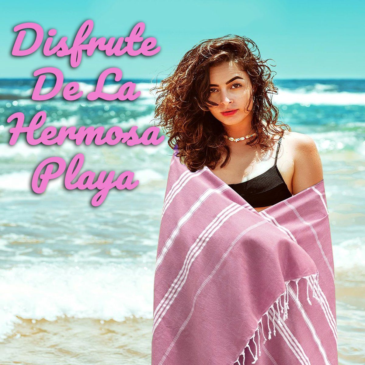 GENERICO - Rosa Toallas De Playa Turcas De 180x90cm Para Playa Baño