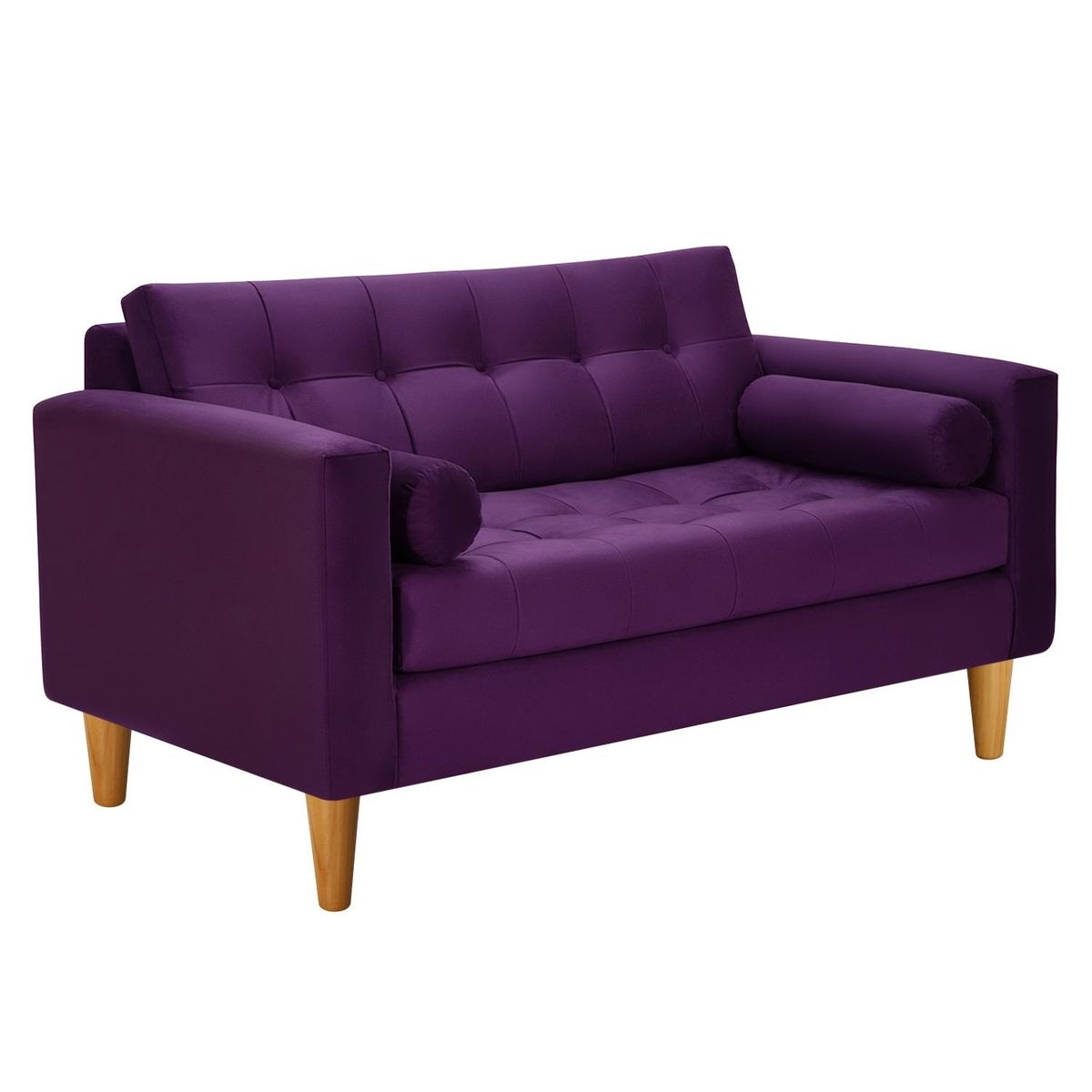 BODEVIR - Sofa Retro 2C+1+1 Felpa 04 Morado