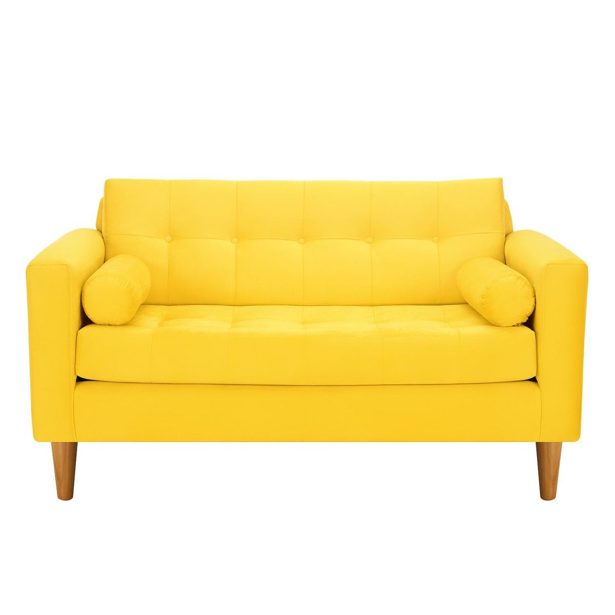 BODEVIR - Sofa Retro 2C+1+1 Felpa 04 Amarillo