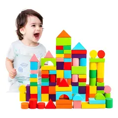 GENERICO - 100 Bloques Juego De Bloques De Madera Para Ninos Regalo