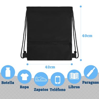 Imagen 2 del producto Mochila Con Cordón De Cuerda Para Viajes Deportivos Playa