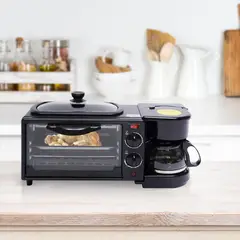 GENERICO - HORNO ELECTRICO 3 EN 1, CAFETERA, HORNO Y PARRILLA