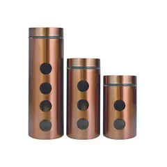 GENERICO - Set 3 Frasco para Condimentos Cobre Le Regalo