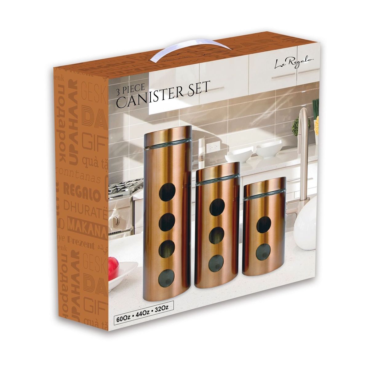 GENERICO - Set 3 Frasco para Condimentos Cobre Le Regalo