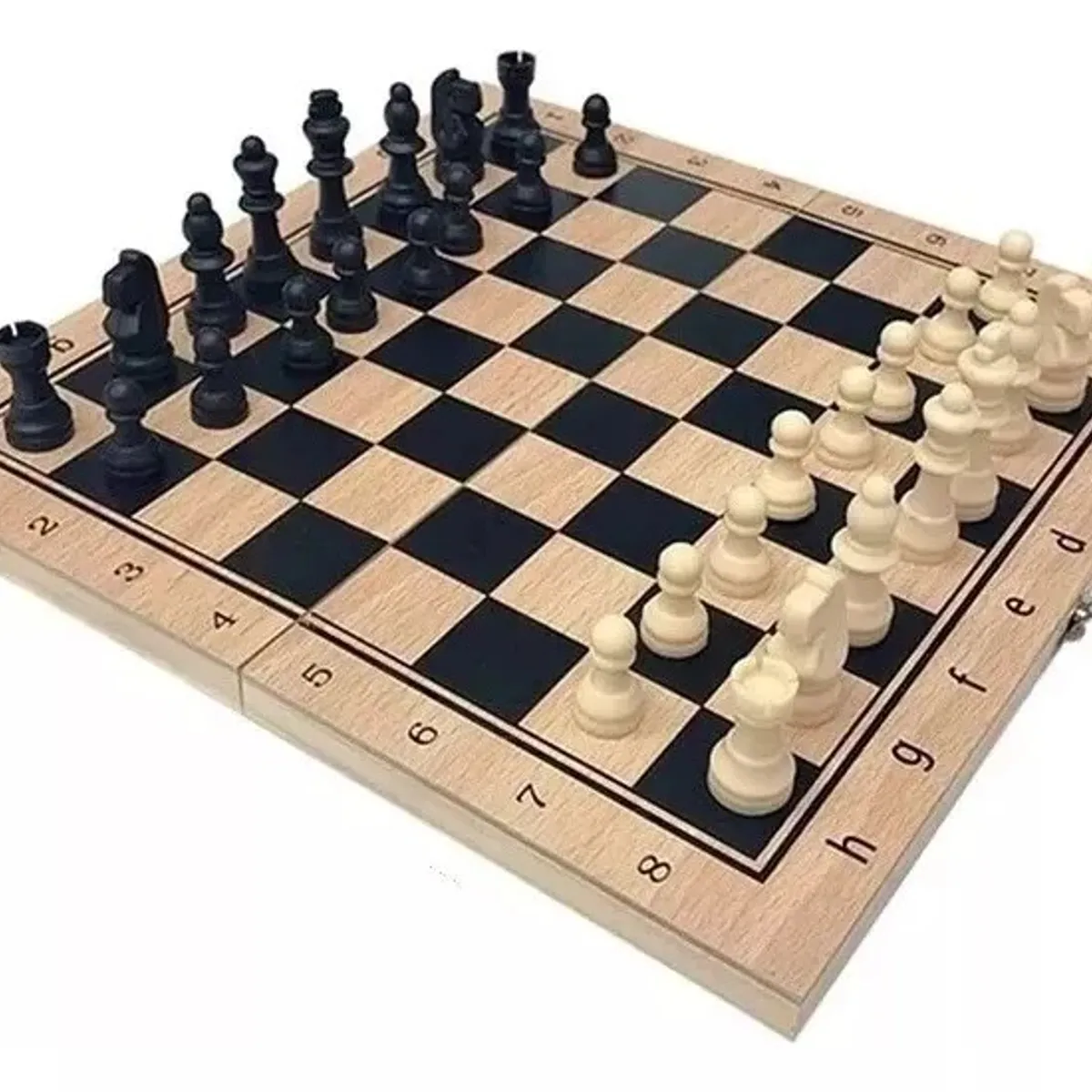 GENERICO - Ajedrez Tablero De Madera Ajedrez Set Juego De Mesa