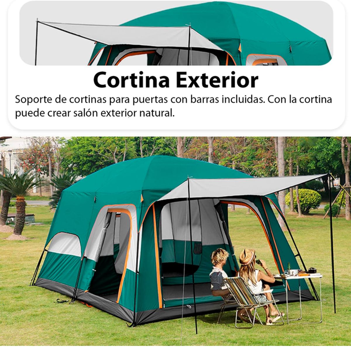 GENERICO - Carpa camping 6 personas automática impermeable Bighouse