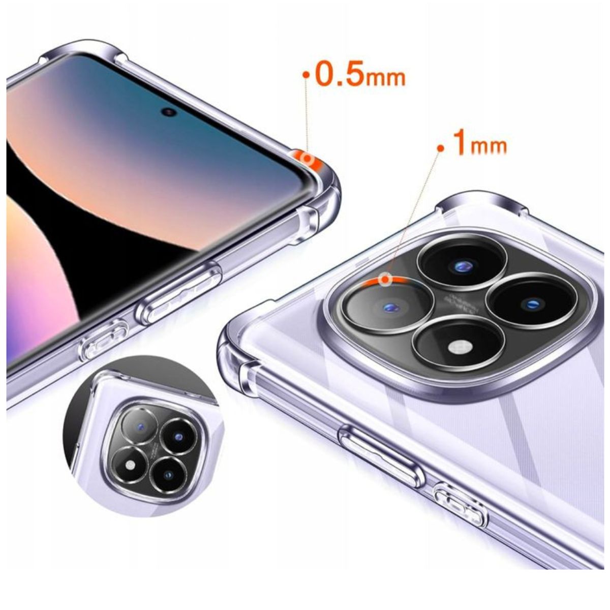 GENERICO - Carcasas Transparente Reforzado Para Xiaomi Note 14 Pro+ Plus