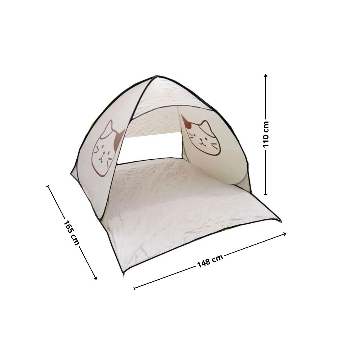 GENERICO - Paraviento Beige gato 148x165x110cm Bighouse