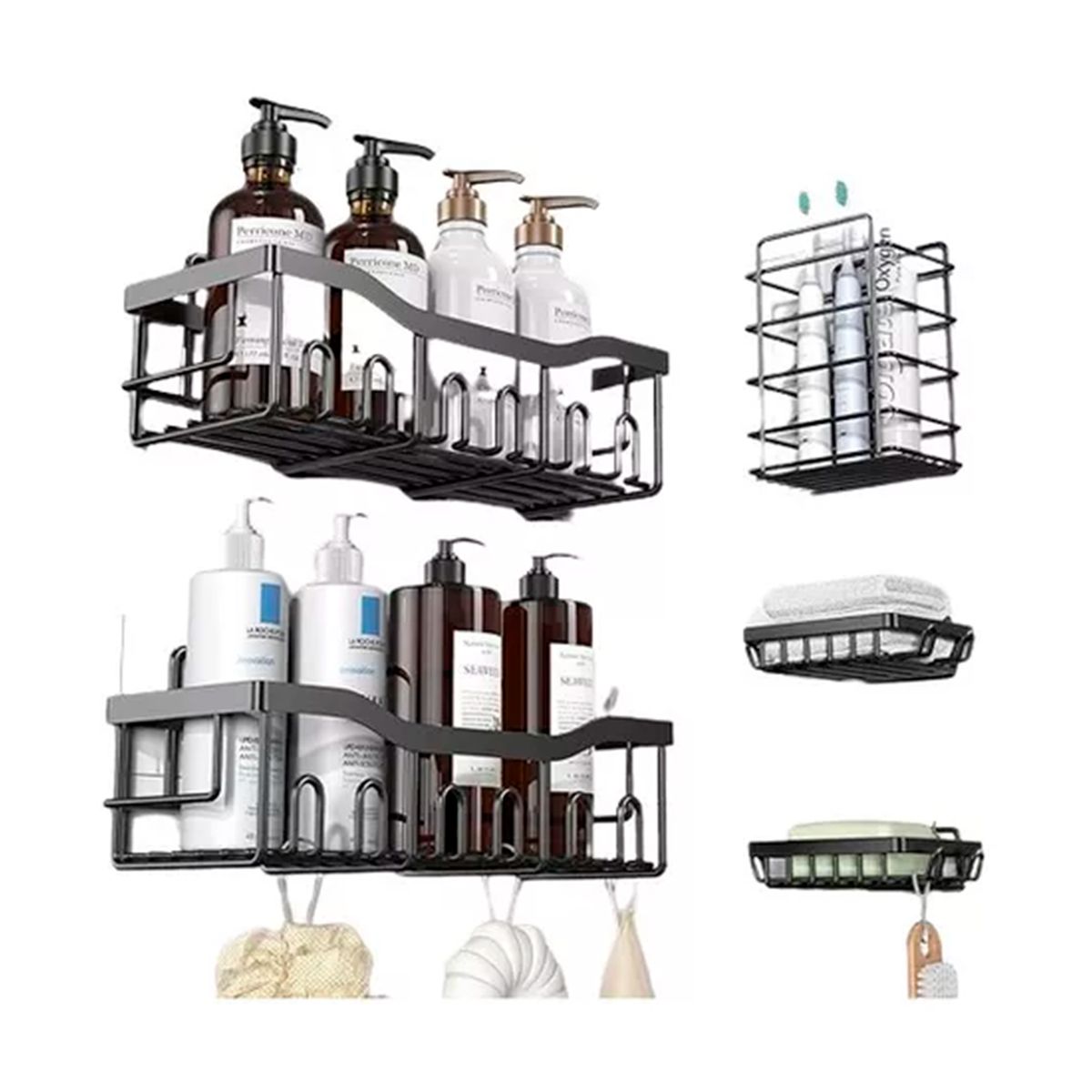 GENERICO - Set 5 Organizadores Esquineros De Ducha.