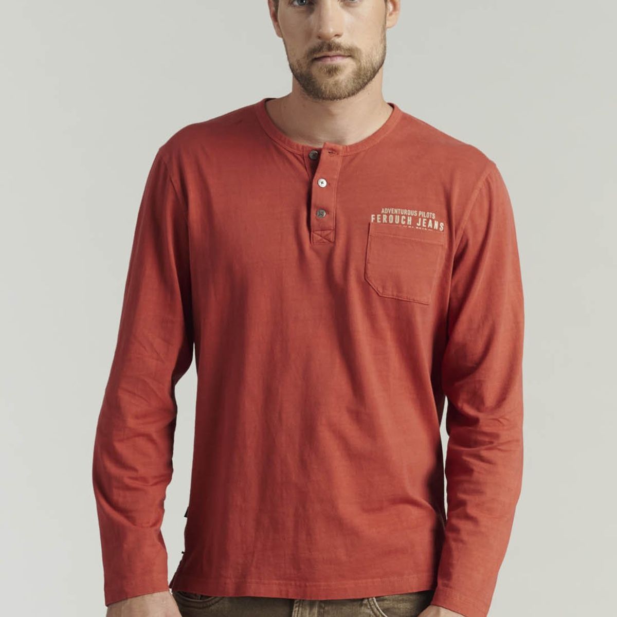 FEROUCH - Polera Florida Fjs Rojo Ferouch