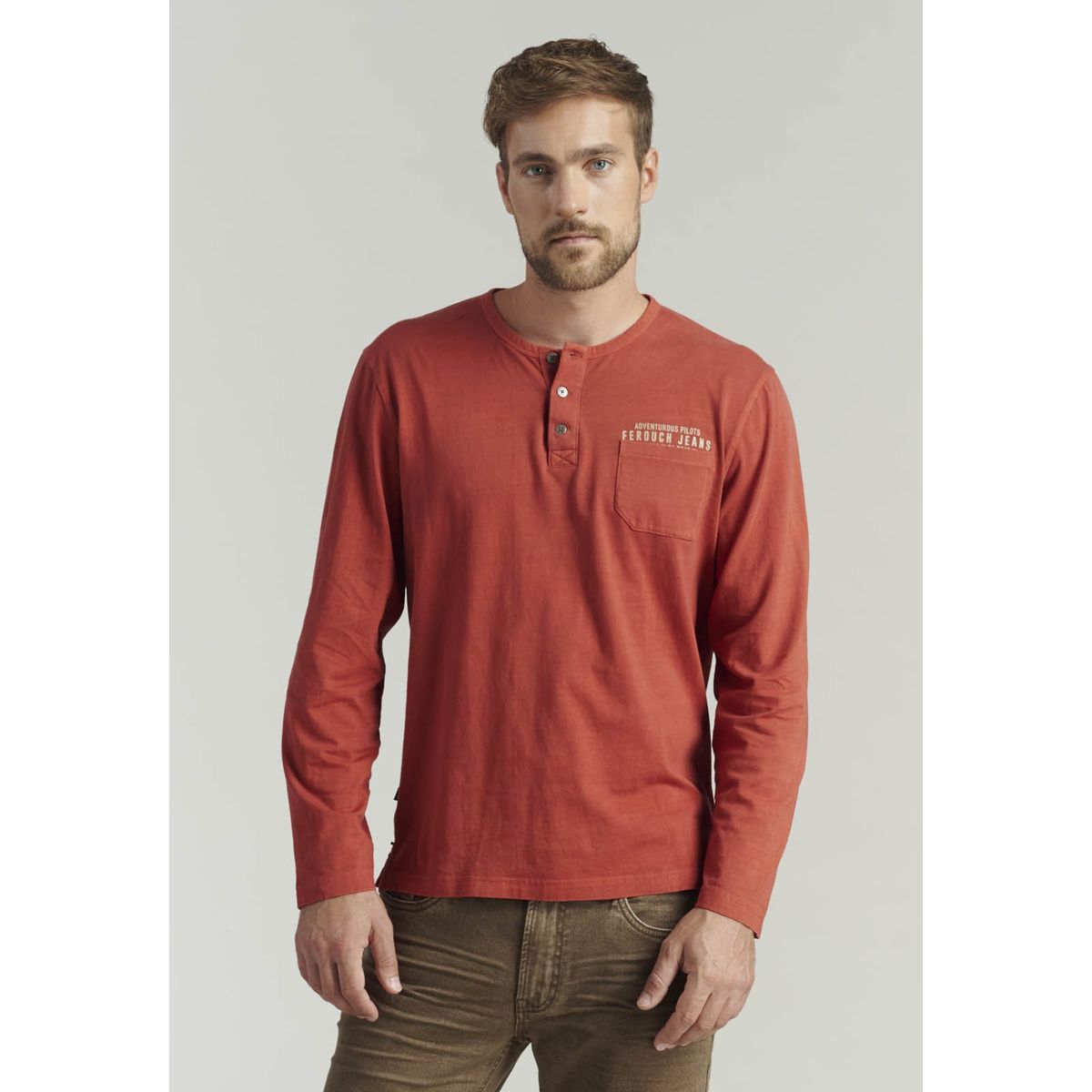 FEROUCH - Polera Florida Fjs Rojo Ferouch