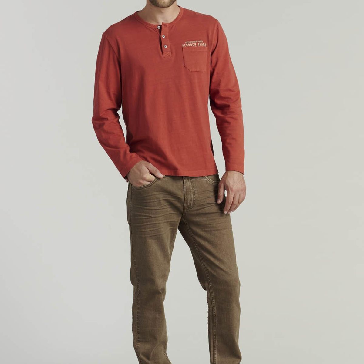 FEROUCH - Polera Florida Fjs Rojo Ferouch