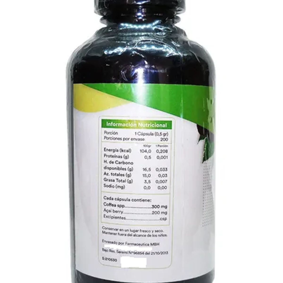 NATURAL FARM - Cafe Verde + Acai  Nf 400 Capsulas 2x200 Caps. Reductor