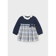 MAYORAL - Vestido Elegante combinado cuadros bebé