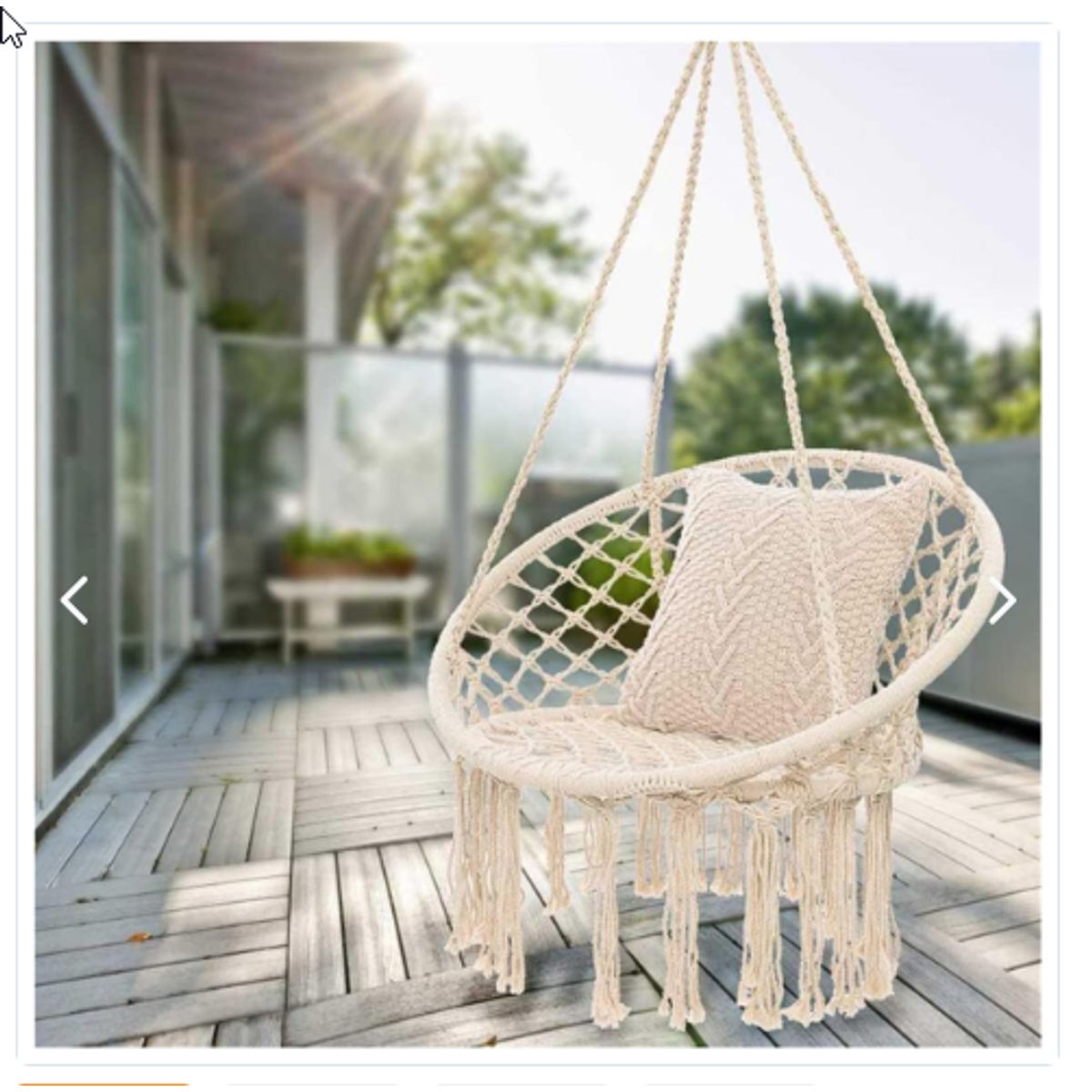 GENERICO - Silla Hamaca De Macrame Resistente