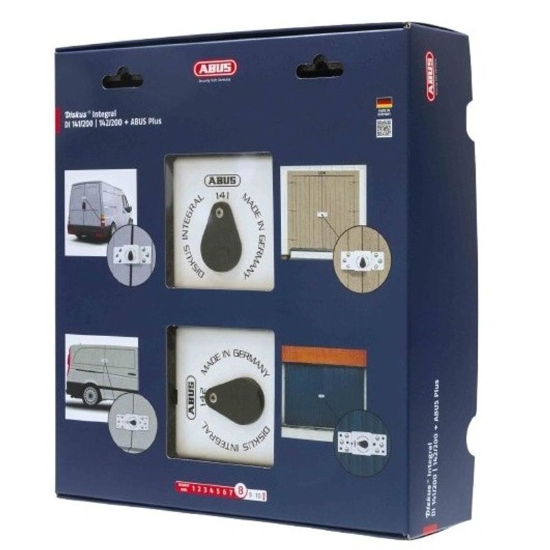 ABUS - Pack Cerradura Vanlock Abus DI142 Chapa Candado Furgon