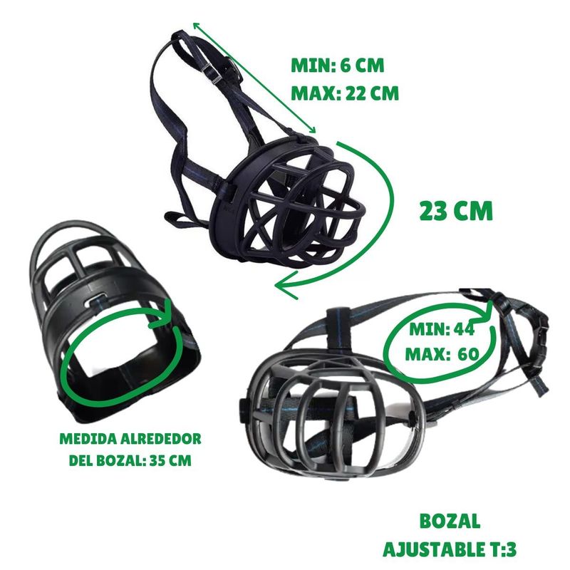 GENERICO - Bozal Canasta Para Perros Talla M003 Mascotas Cachorros