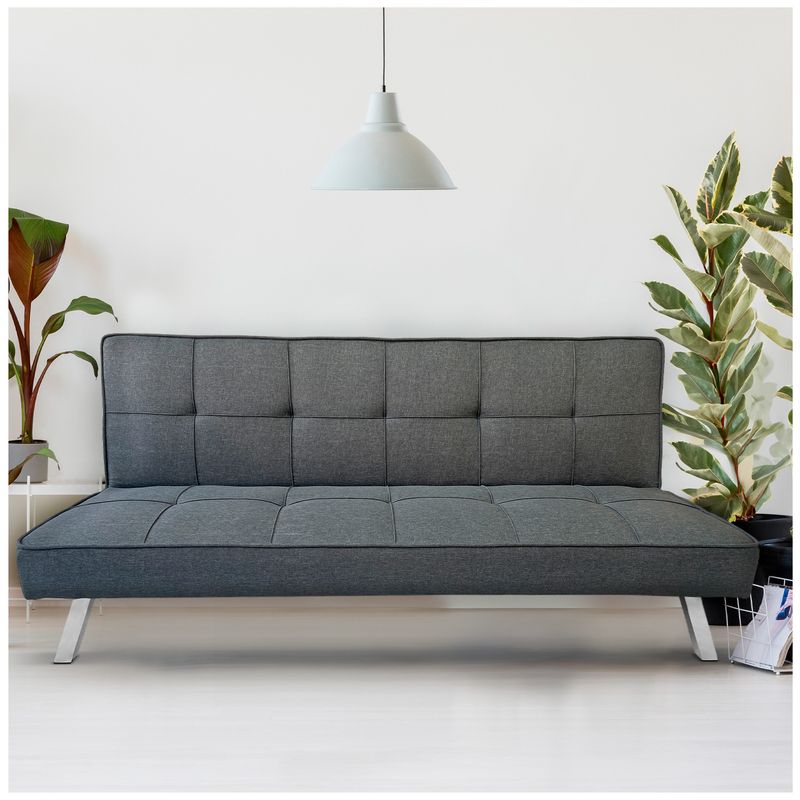 NOVAHUS - Futón Foster Gris Oscuro 167x76x80 cm