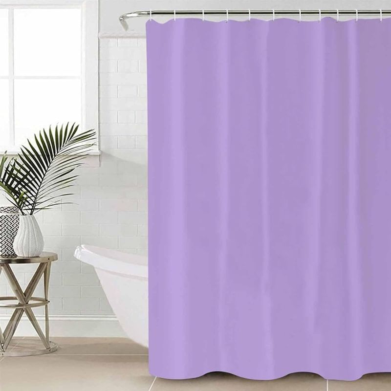 GENERICO - Cortina De Baño 100% Poliéster Lila